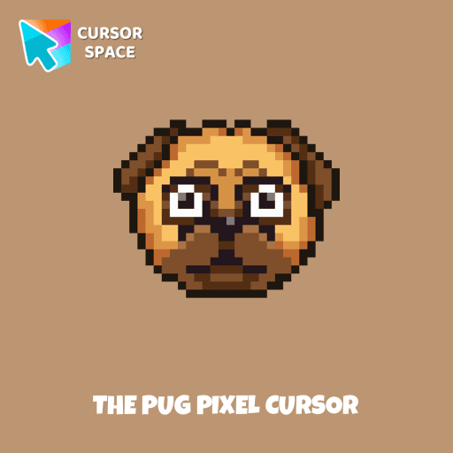 The Pug Pixel cursor arrow cursor